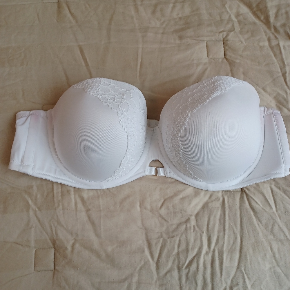 Torrid Microfiber & Lace Push Up Multiway Strapless Bra 46D